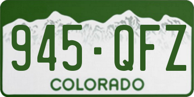 CO license plate 945QFZ