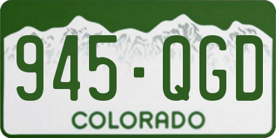 CO license plate 945QGD