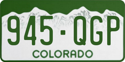 CO license plate 945QGP