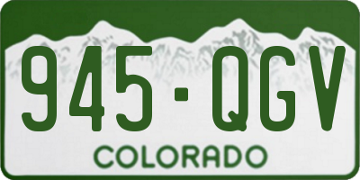 CO license plate 945QGV