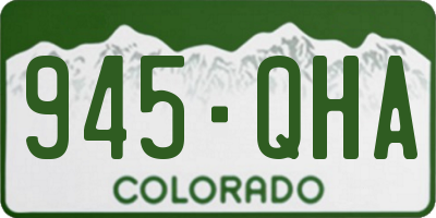 CO license plate 945QHA