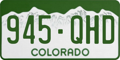 CO license plate 945QHD