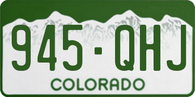 CO license plate 945QHJ