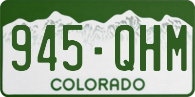 CO license plate 945QHM