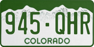 CO license plate 945QHR