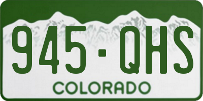 CO license plate 945QHS