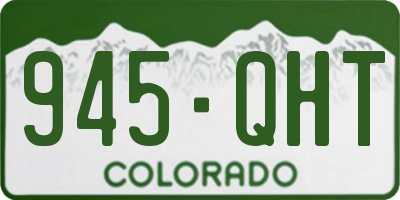 CO license plate 945QHT