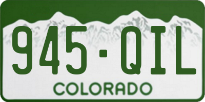 CO license plate 945QIL