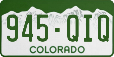 CO license plate 945QIQ