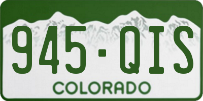 CO license plate 945QIS