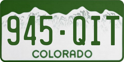 CO license plate 945QIT