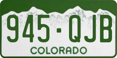 CO license plate 945QJB