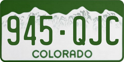 CO license plate 945QJC