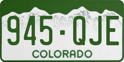 CO license plate 945QJE