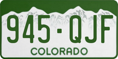 CO license plate 945QJF