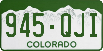 CO license plate 945QJI
