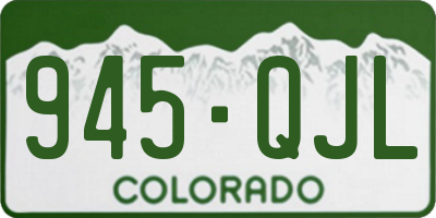 CO license plate 945QJL