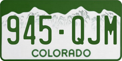 CO license plate 945QJM