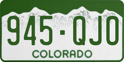 CO license plate 945QJO
