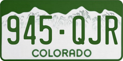 CO license plate 945QJR