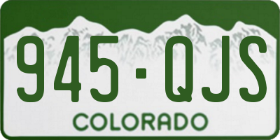 CO license plate 945QJS