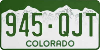 CO license plate 945QJT