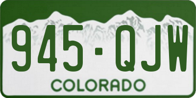 CO license plate 945QJW