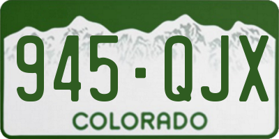 CO license plate 945QJX