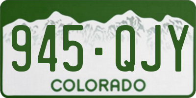 CO license plate 945QJY
