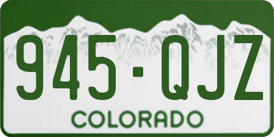 CO license plate 945QJZ