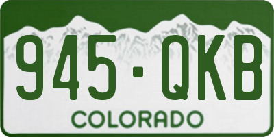 CO license plate 945QKB