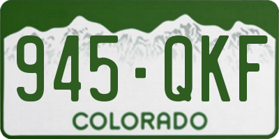 CO license plate 945QKF
