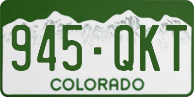 CO license plate 945QKT