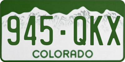 CO license plate 945QKX