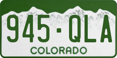 CO license plate 945QLA
