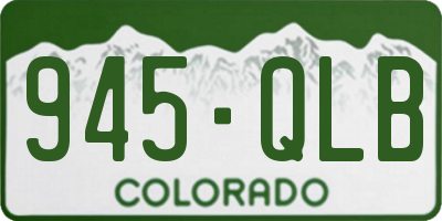 CO license plate 945QLB