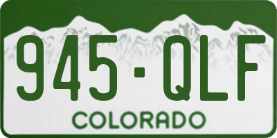 CO license plate 945QLF