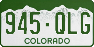 CO license plate 945QLG