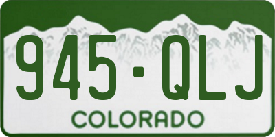 CO license plate 945QLJ