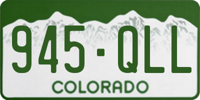 CO license plate 945QLL