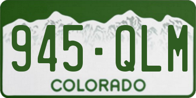CO license plate 945QLM