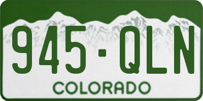 CO license plate 945QLN