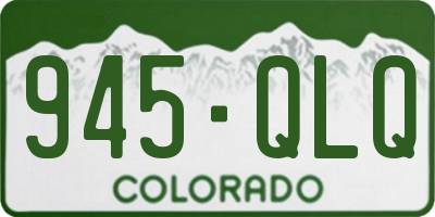 CO license plate 945QLQ