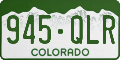 CO license plate 945QLR