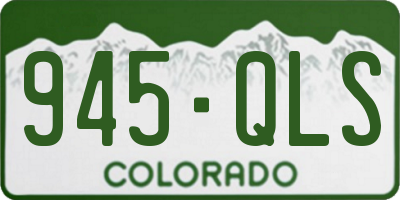 CO license plate 945QLS