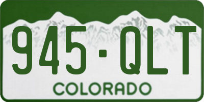 CO license plate 945QLT