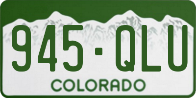 CO license plate 945QLU