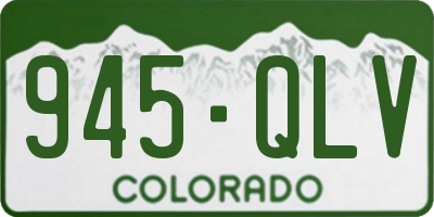 CO license plate 945QLV