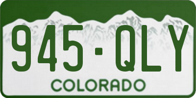 CO license plate 945QLY