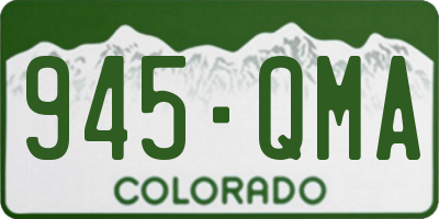 CO license plate 945QMA